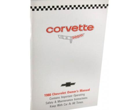 Corvette Owners Manual, 1980