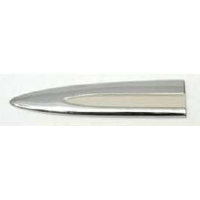 Chevy Door Molding, Stainless Steel, Left, Lower, 2-Door Sedan, Bel Air, 1955