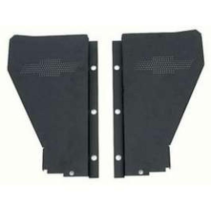 Chevy Radiator Filler Panels, For CCI Tubular Core Support, Carbon Steel, With Bowtie, 1957