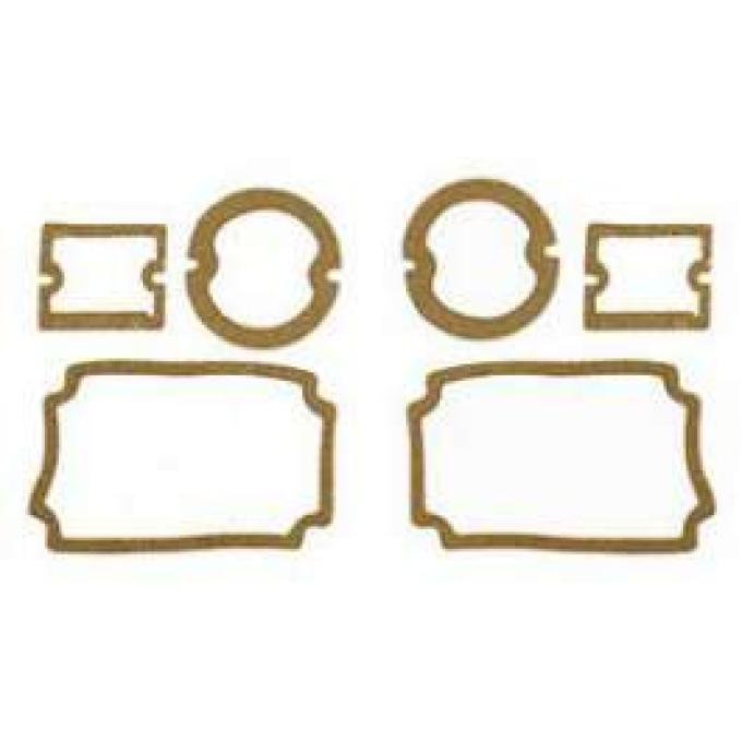 Chevy Parking Light, Taillight & Back-Up Light Lens Gasket Set, 1956