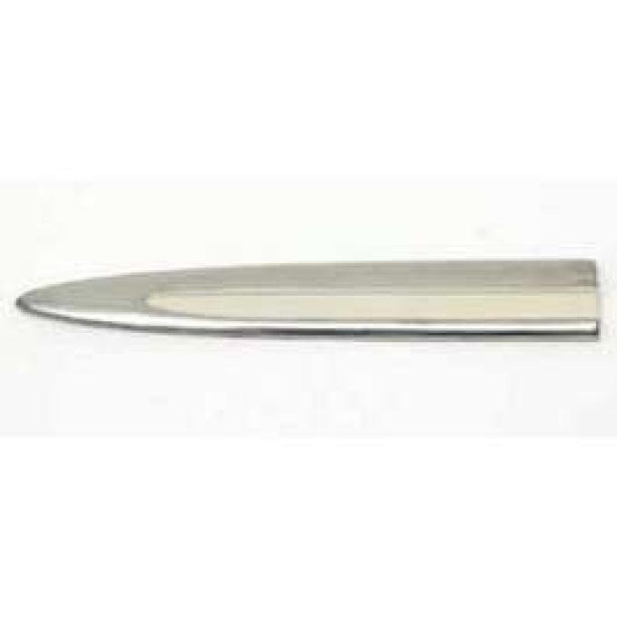 Chevy Door Molding, Stainless Steel, Left, Lower, 2-Door Hardtop & Convertible, Bel Air, 1955