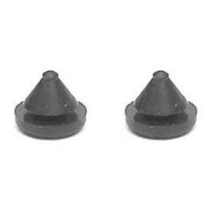 Chevy Trunk Lid Upper Bumpers, 1955-1957