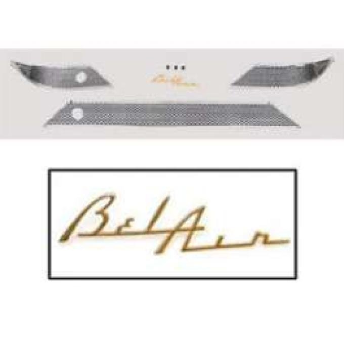 Chevy Dash Trim, Bel Air, No Radio Holes, 1955