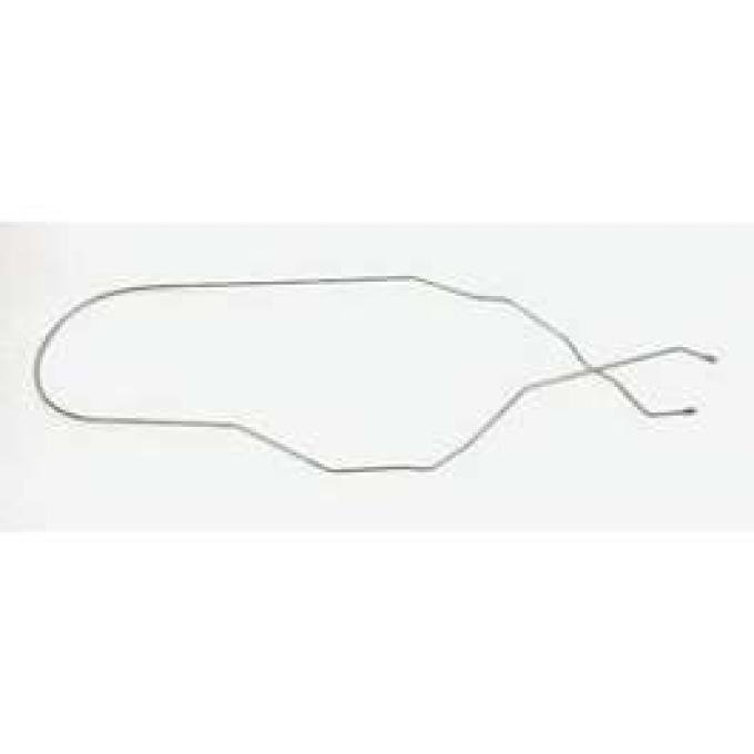 Chevy Brake Line, Long, Front To Rear, With Single Exhaust,1956-1957
