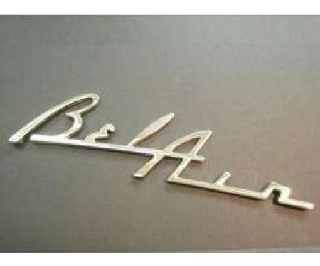 Chevy Speaker Script Emblem, Bel Air, Chrome, 1955-1956