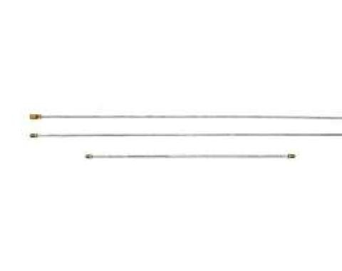 Chevy Brake Line Set, For Dual Brake Master Cylinder & GM Style Proportioning Valve, 1955-1957