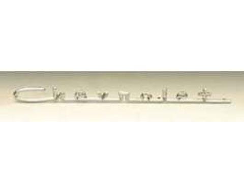 Chevy Hood, Trunk, Quarter Or Fender Chevrolet Script, 150, 210, Chrome, 1957