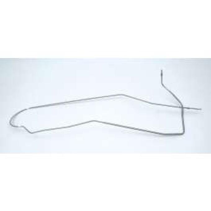 Chevy Fuel Line, Long, Gas Tank To Fuel Pump, Outside Frame, For Cars With Dual Exhaust, 5/16, V8, Stainless Steel, 1955-1957