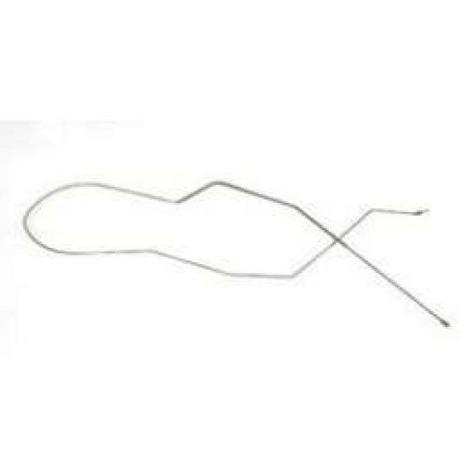 Chevy Brake Line, Front To Rear, With Dual Exhaust, Stainless Steel, 1955