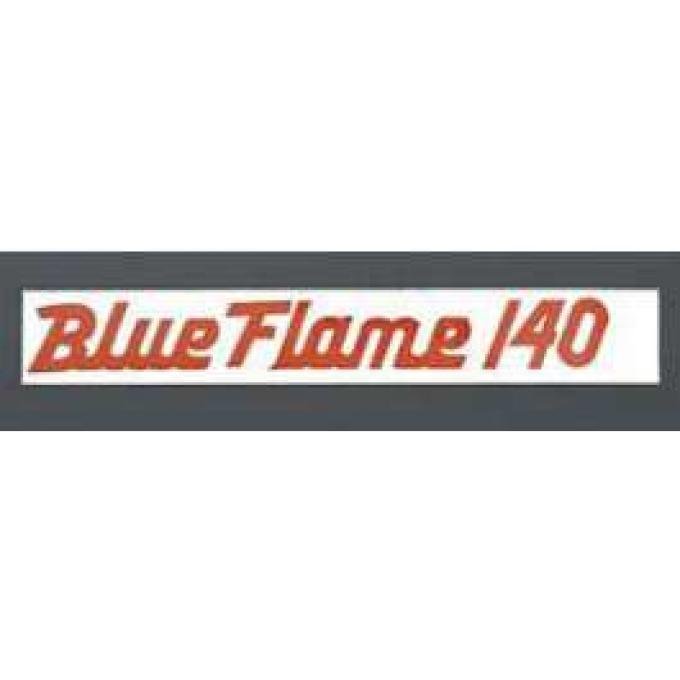 Chevy Valve Cover Decal, 6-Cylinder, Blue Flame 140, 1956-1957