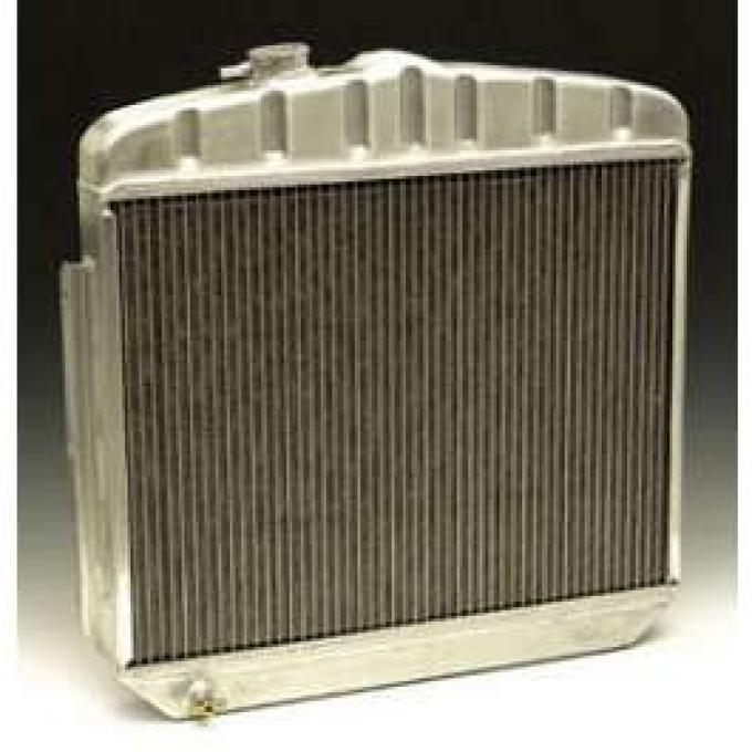 Chevy Radiator, Aluminum, 6-Cylinder Position, Griffin HP Series, 1955-1956
