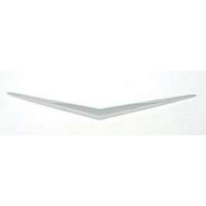 Chevy Front V Hood Emblem, 150 & 210, Chrome, 1957