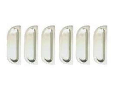 Chevy Fender Louvers, Silver, 1957