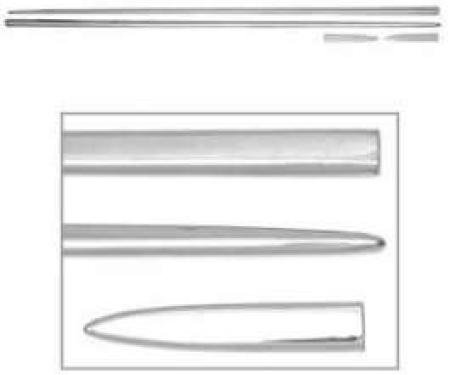 Chevy Side Molding Set, Stainless Steel, 2-Door Sedan & Wagon, 210, 1955