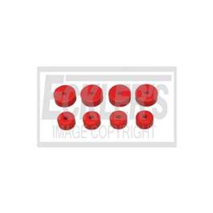 Chevy Engine Mounting Set, Red Urethane, V8, 1955-1957