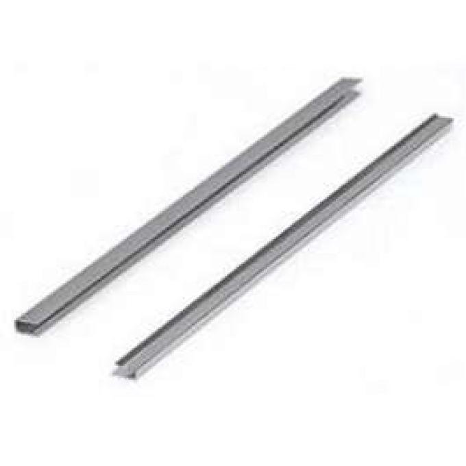Chevy Slider Glass Vertical Trim, Stainless Steel, Nomad, 1955-1957