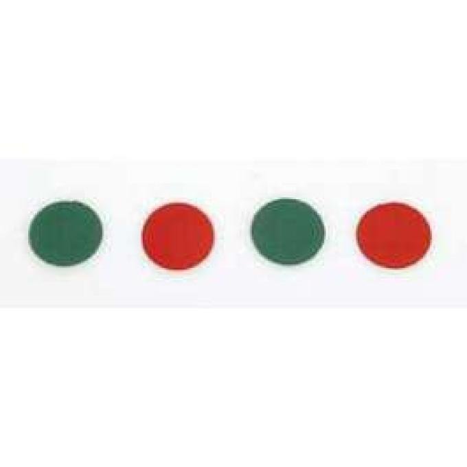 Chevy Dash Indicator Light Disc Set, 1955-1956