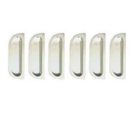 Chevy Fender Louvers, Silver, 1957