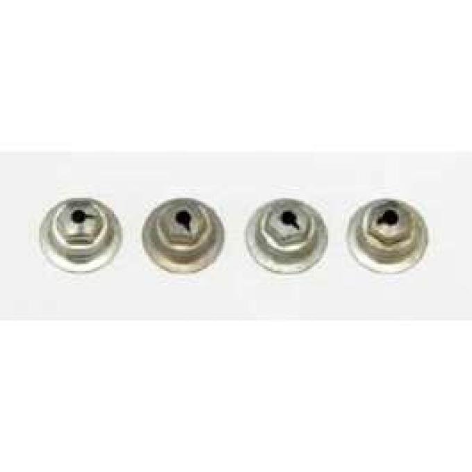 Chevy Hood & Trunk Emblem Cap Nuts, 1956-1957