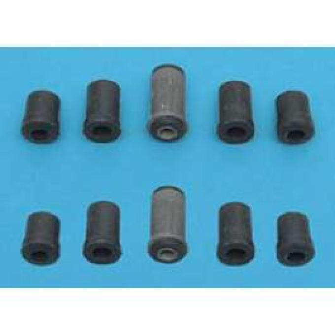 Chevy Leaf Spring & Shackle Bushing Set, Rear, 1956-1957