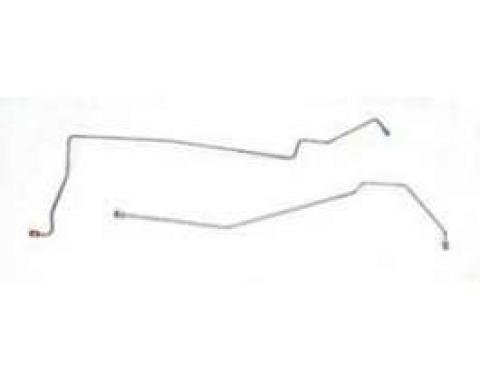 Chevy Transmission Cooling Lines, Stainless Steel, Turbo Hydra-Matic 700R4, Small Block, With Radiator In V8 Position, 1955-1957