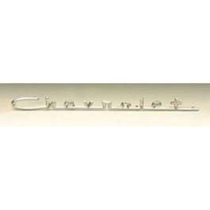 Chevy Hood, Trunk, Quarter Or Fender Chevrolet Script, 150, 210, Chrome, 1957