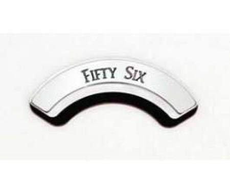 Chevy Shifter Indicator Window Insert, Fifty Six, Aluminum, Black, 1956