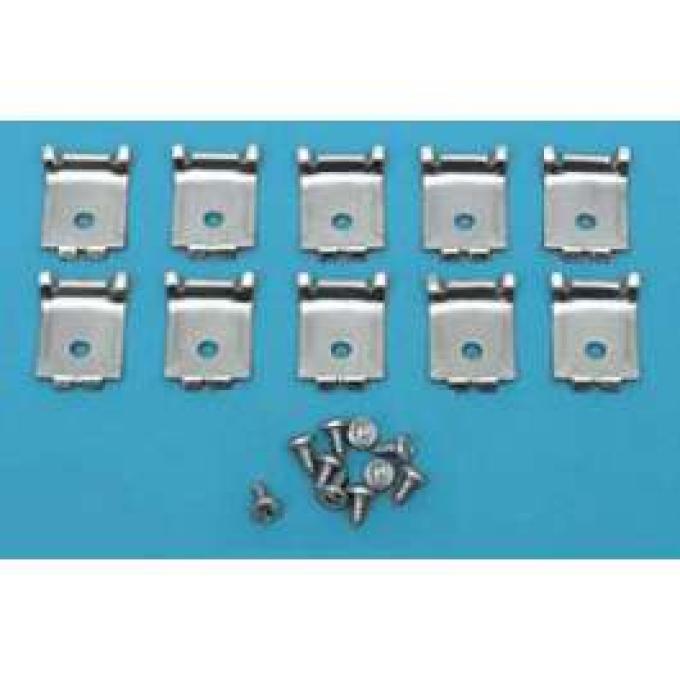 Chevy Rocker Molding Clip Set, 1955