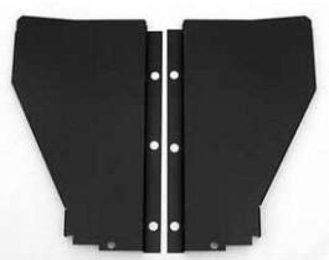 Chevy Radiator Filler Panels, Flat, Carbon Steel, For CCI Tubular Core Support, 1956