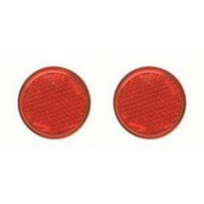 Chevy Taillight Reflectors, Red, 1956