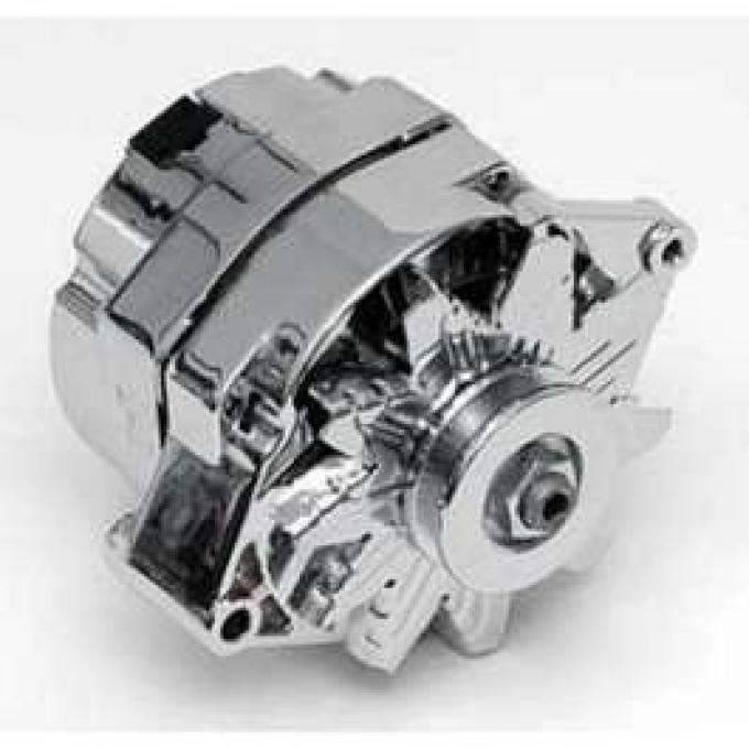 Chevy Alternator, 85 Amp 1-Wire Alternator, Chrome, 1955-1957