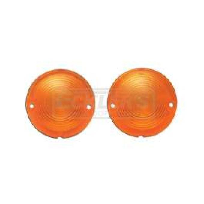 Chevy Parking Light Lenses, Amber, 1957