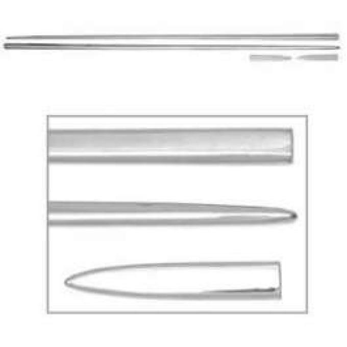 Chevy Side Molding Set, Stainless Steel, 2-Door Sedan & Wagon, 210, 1955