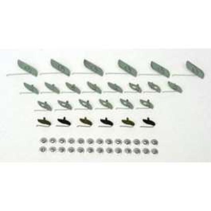 1957 Bel Air & 210 Lower Quarter Panel Stainless Steel Molding Clip Set