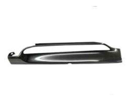Chevy Vent Window Bottom, Beltline Molding, Left, Stainless, Polished, USED, 1955-1957