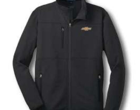 Chevy Jacket, Zippered Pique Fleece, Black