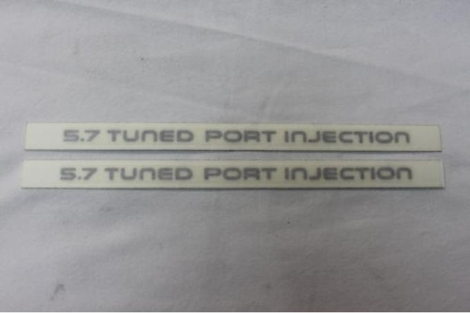 Camaro Rocker Panel Emblems, 5.7 Tuned Port Injection, Silver, 1987-1990