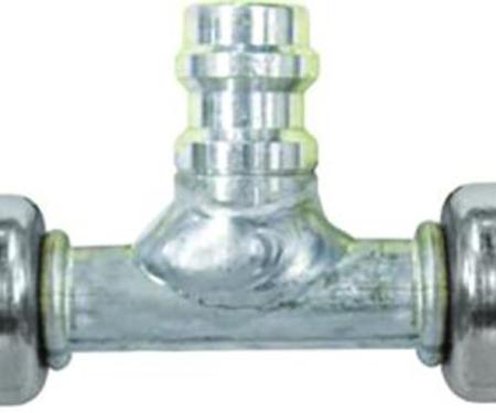 Vintage Air Beadlock O-Ring Fitting with 134a Service Port NO 6 Reduced Barrier Hose Fitting - In-Line with Service Port 358250