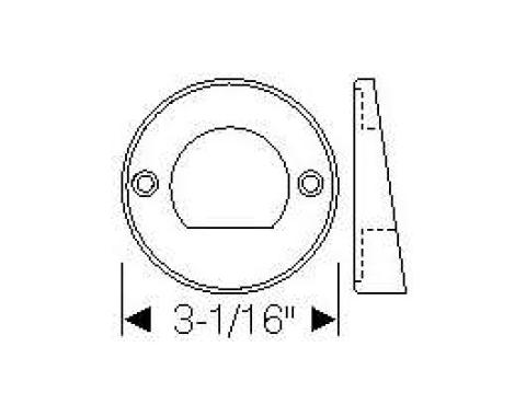 Chevy Mounting Gaskets, Back-Up Light Housing To Quarter Panel, 1949-1952
