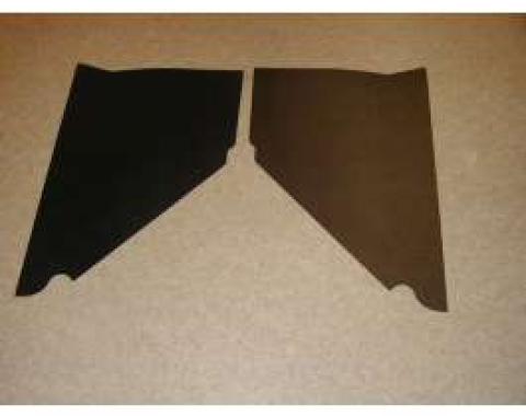 Chevy Kick Panels, Black, 1951-1952
