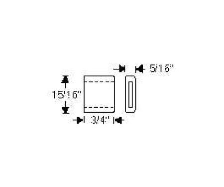 Chevy Window Stop Rubber Bumper, Rear Quarter Window, Upper, 1949-1952