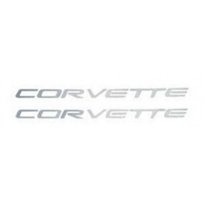 Corvette Fuel Rail Cover Decals,  "Corvette" Letters, 1997-2004