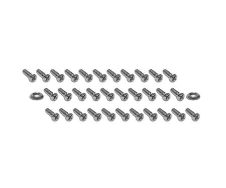 Redline Restomotive® 1963 Chevrolet Corvette Coupe 34 Piece Rear Window Trim Screw Set