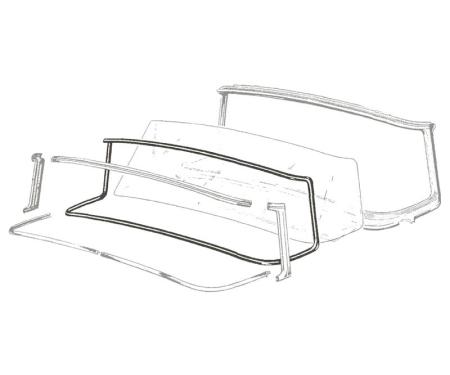 Dennis Carpenter Windshield Seal - No Groove for Chrome - Mainline Sedans, Wagon, Sedan Delivery - 1955-56 Ford Car B5A-7003110-J