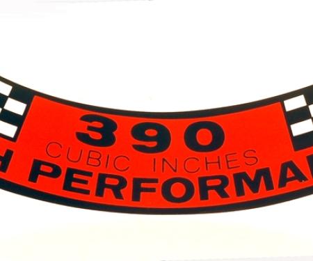 Dennis Carpenter Decal - Air Cleaner - 390 CID - High Performance - 1961-69 Ford Car   DF-322