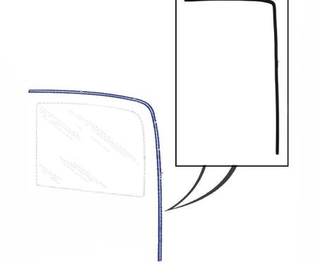 Dennis Carpenter Door Glass Run - Top and Back of Door - 1962-64 Ford Car   C20Z-6221550-A