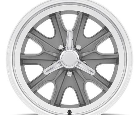 Legendary Wheels HB45, 17 X 8 In., 5 X 4.5, 4.75 BS, Charcoal/Machined LW90-70854B