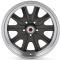 Legendary Wheels HB45, 17 X 8 In., 5 X 4.5, 4.75 BS, Charcoal/Machined LW90-70854B