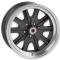 Legendary Wheels HB45, 17 X 8 In., 5 X 4.5, 4.75 BS, Charcoal/Machined LW90-70854B