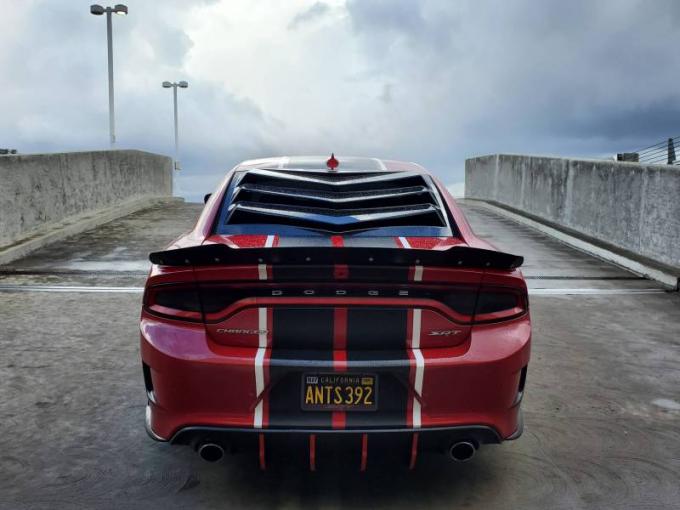 GlassSkinz 2011-20 Charger Bakkdraft Rear Window Valance / Louver BAKKDRAFTCHGR | Satin Black SB